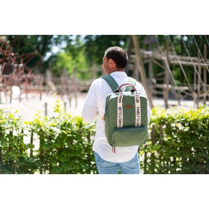 Childhome - Mochila para muda de roupa FAMILY CLUB verde