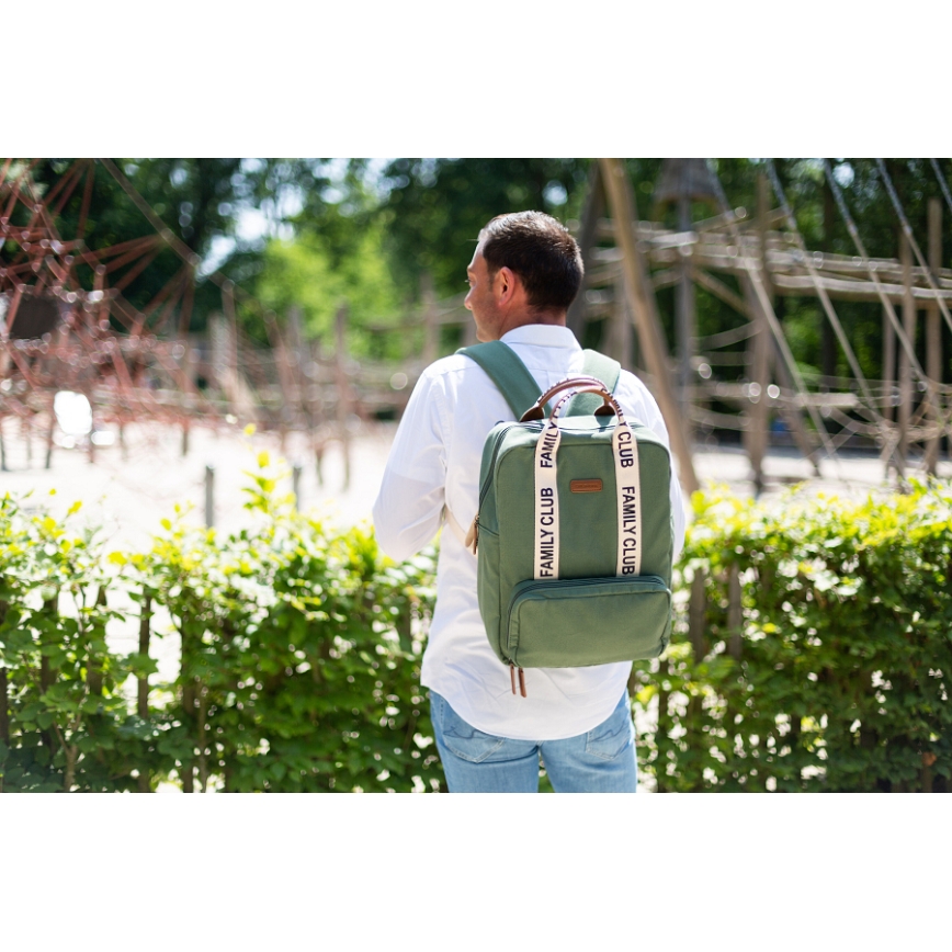 Childhome - Mochila para muda de roupa FAMILY CLUB verde