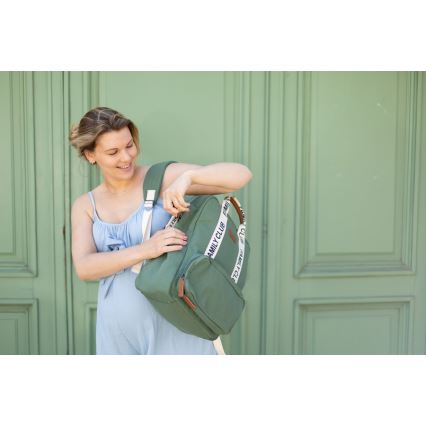 Childhome - Mochila para muda de roupa FAMILY CLUB verde