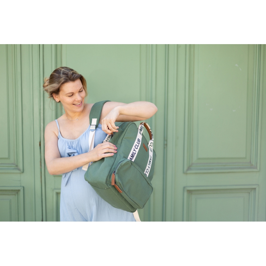 Childhome - Mochila para muda de roupa FAMILY CLUB verde