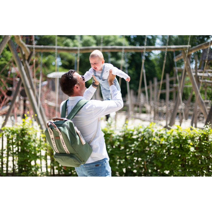 Childhome - Mochila para muda de roupa FAMILY CLUB verde
