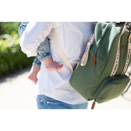 Childhome - Mochila para muda de roupa FAMILY CLUB verde
