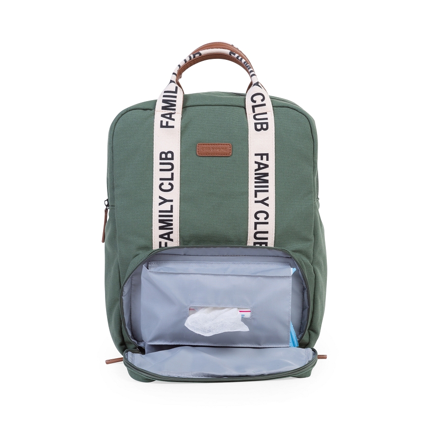 Childhome - Mochila para muda de roupa FAMILY CLUB verde