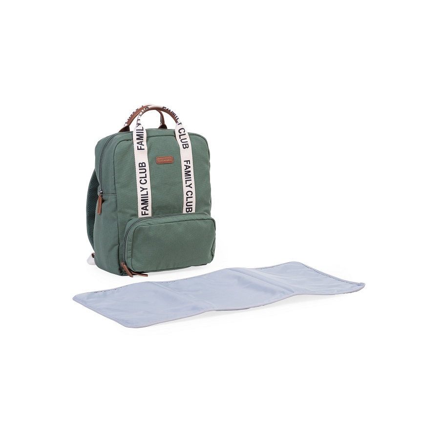 Childhome - Mochila para muda de roupa FAMILY CLUB verde
