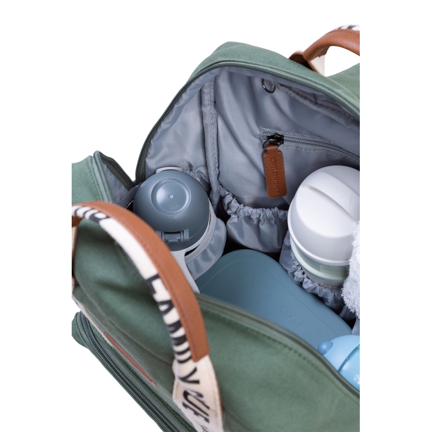 Childhome - Mochila para muda de roupa FAMILY CLUB verde