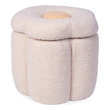 Childhome - Pufe FLOR diâmetro 35 cm creme