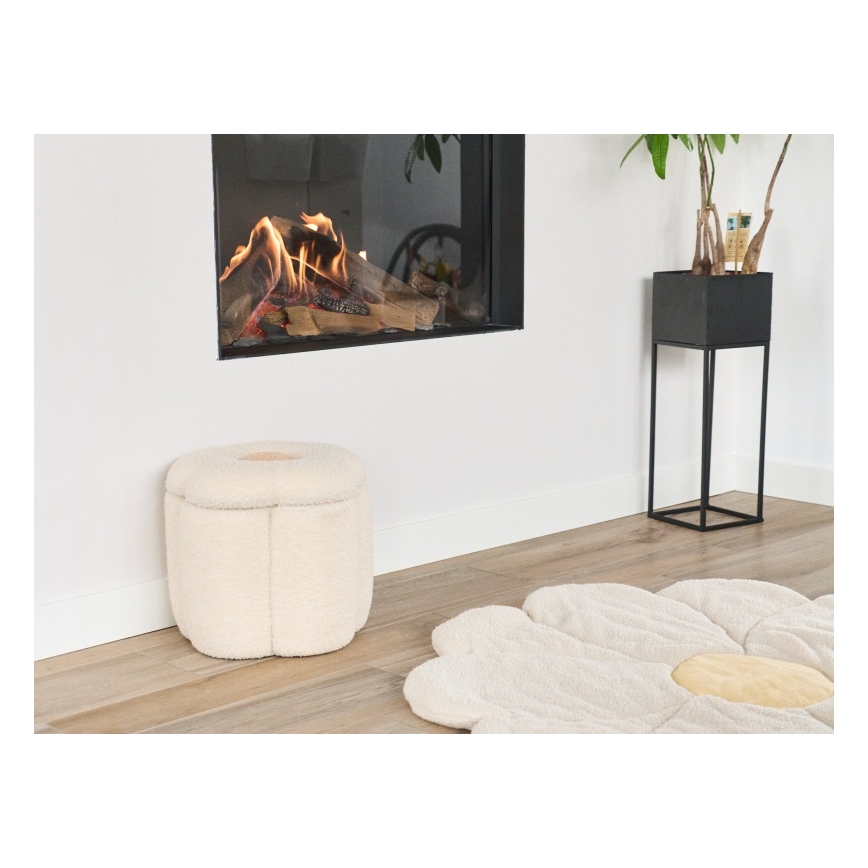 Childhome - Pufe FLOR diâmetro 35 cm creme