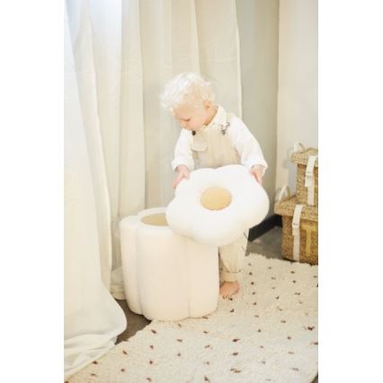 Childhome - Pufe FLOR diâmetro 35 cm creme
