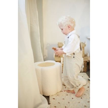 Childhome - Pufe FLOR diâmetro 35 cm creme