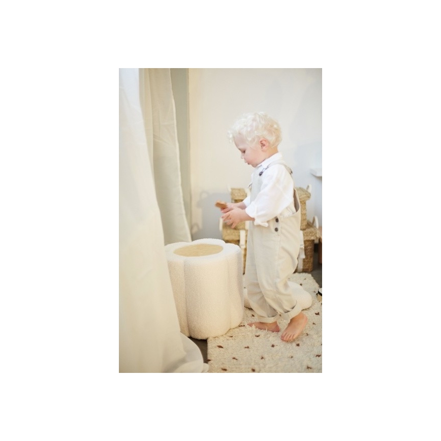 Childhome - Pufe FLOR diâmetro 35 cm creme