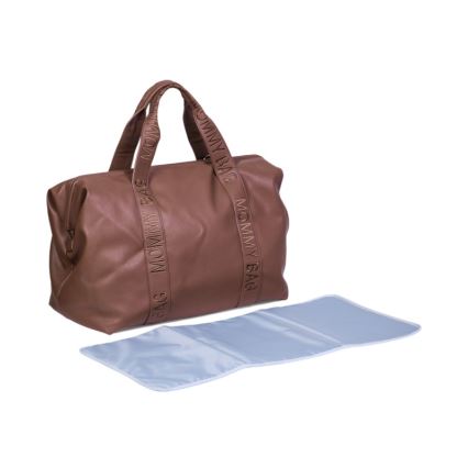 Childhome - Saco de muda da roupa MOMMY BAG LEATHER castanho