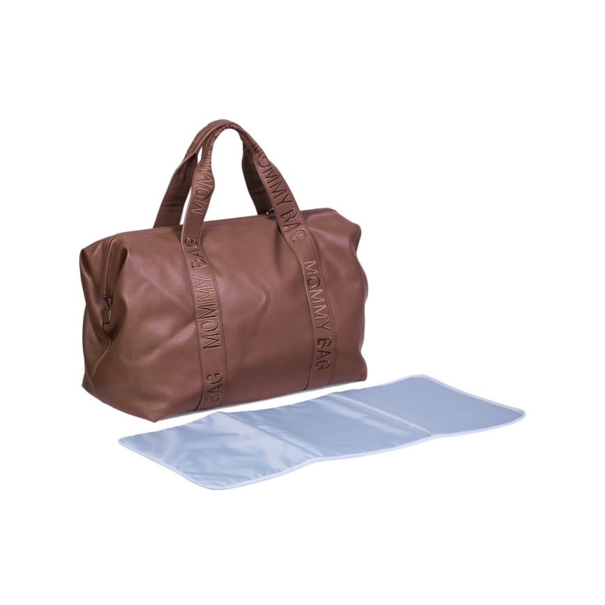 Childhome - Saco de muda da roupa MOMMY BAG LEATHER castanho