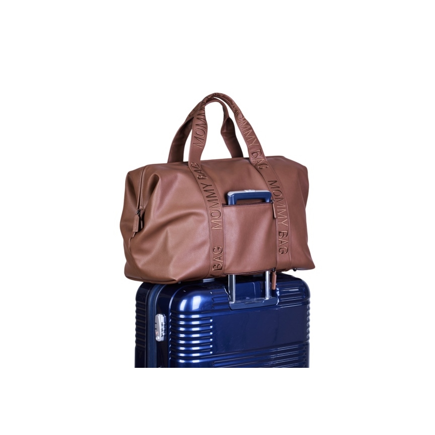 Childhome - Saco de muda da roupa MOMMY BAG LEATHER castanho