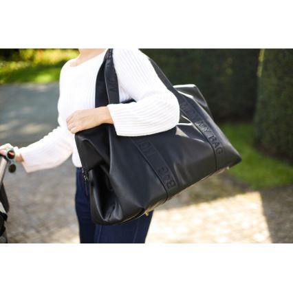Childhome - Saco de muda da roupa MOMMY BAG LEATHER preto
