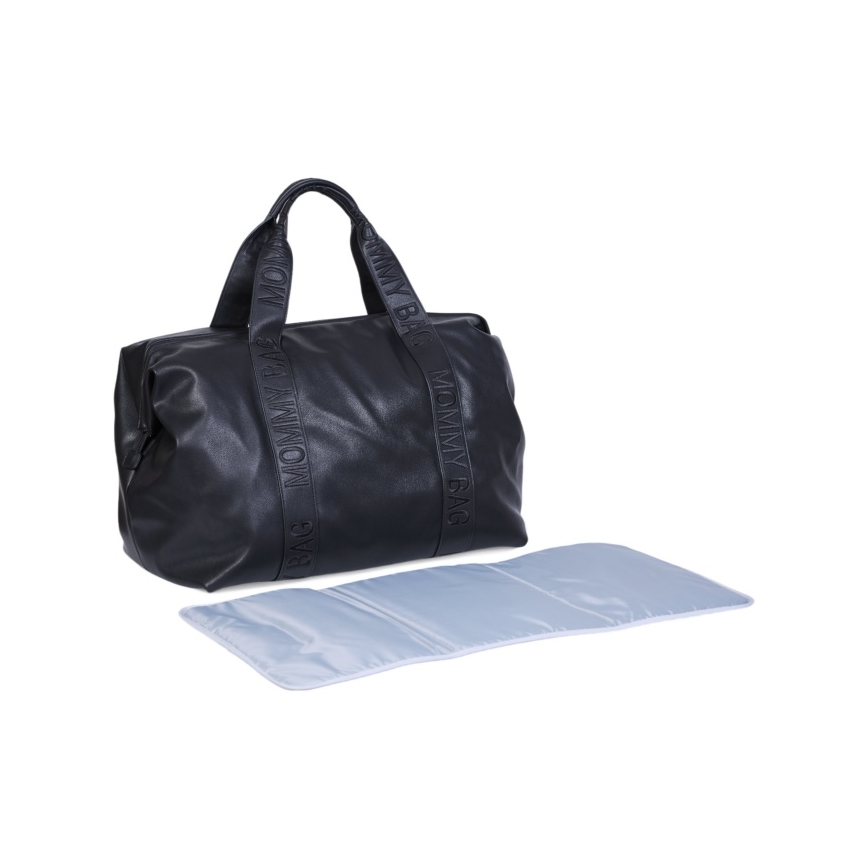 Childhome - Saco de muda da roupa MOMMY BAG LEATHER preto