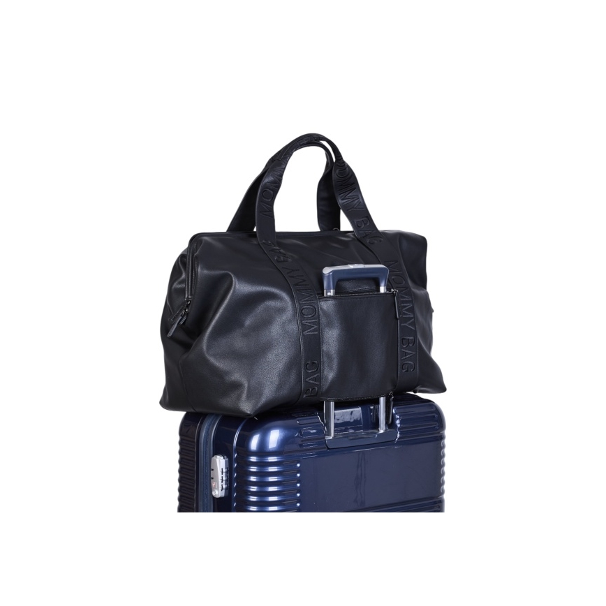 Childhome - Saco de muda da roupa MOMMY BAG LEATHER preto