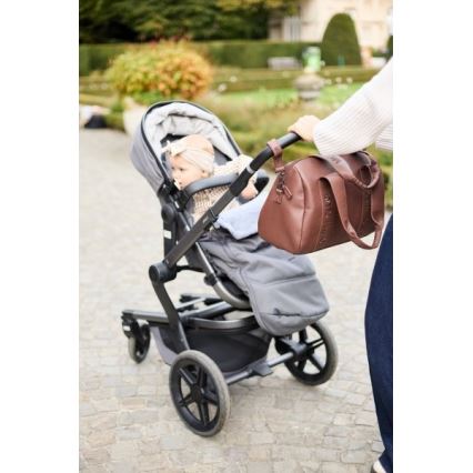 Childhome - Saco de muda da roupa MOMMY CLUB LEATHER castanho