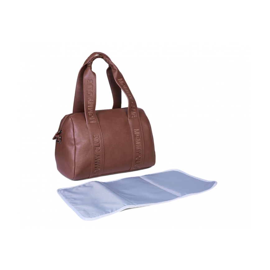 Childhome - Saco de muda da roupa MOMMY CLUB LEATHER castanho