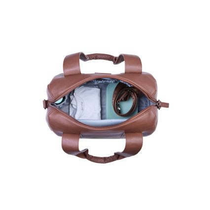 Childhome - Saco de muda da roupa MOMMY CLUB LEATHER castanho