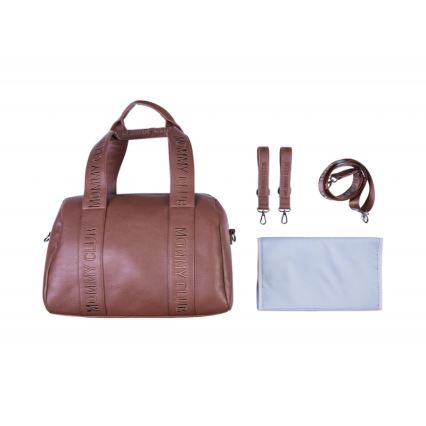 Childhome - Saco de muda da roupa MOMMY CLUB LEATHER castanho