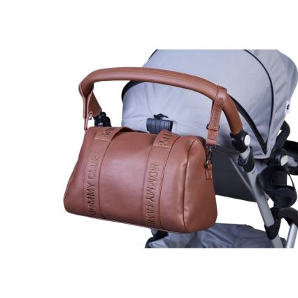 Childhome - Saco de muda da roupa MOMMY CLUB LEATHER castanho