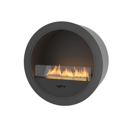InFire - Lareira de parede BIO d. 70 cm 3kW preto