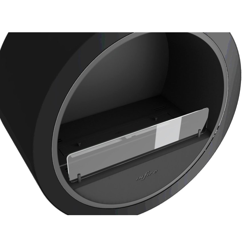 InFire - Lareira de parede BIO d. 70 cm 3kW preto