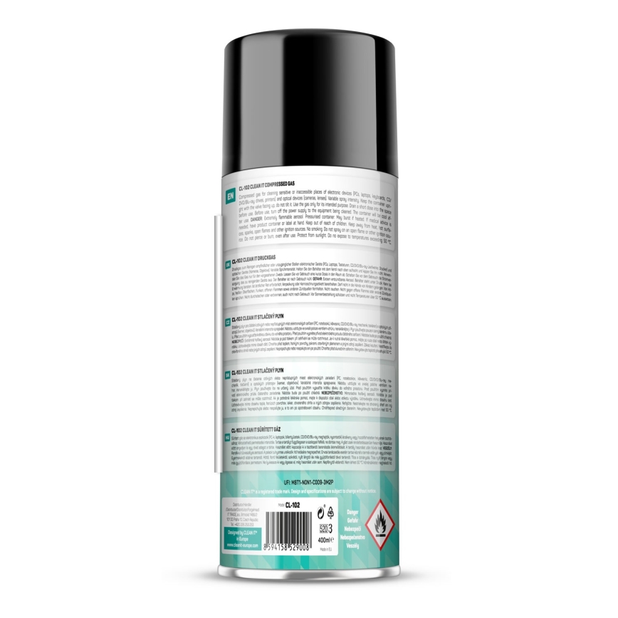 CLEAN IT CL-102 - Gás comprimido para limpeza de aparelhos eletrónicos 400 mm