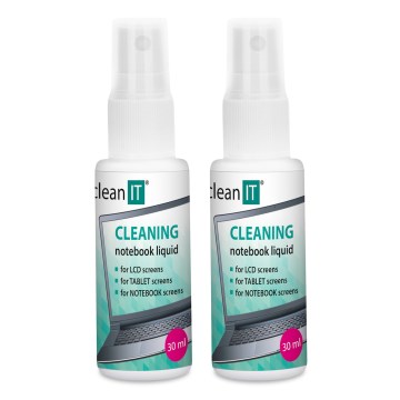 CLEAN IT CL-182 - Solução de limpeza de ecrã com pano 2x 30 mm