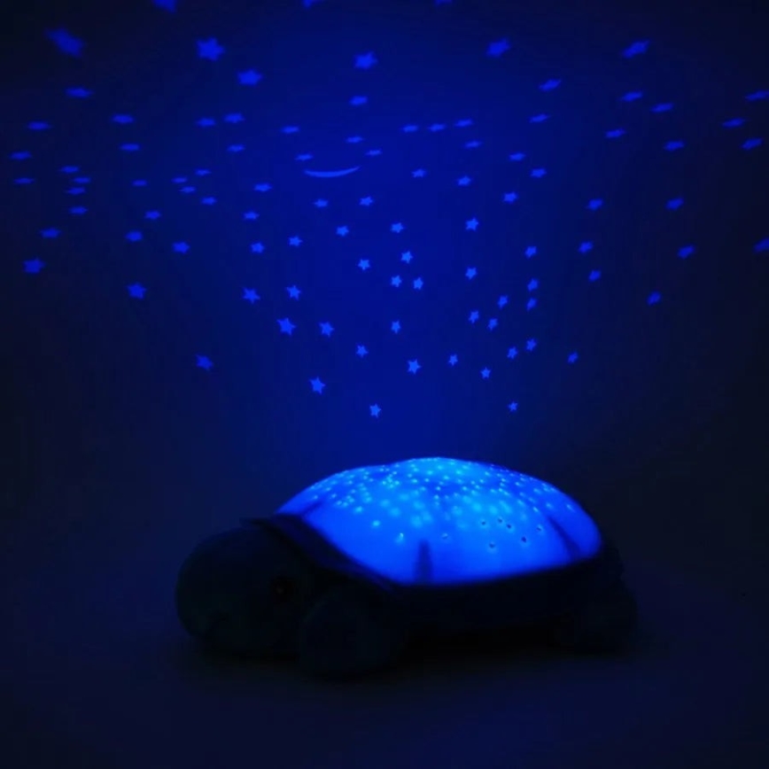 Cloud B - Candeeiro noturno de criança com um projetor 3xAA tartaruga azul