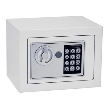Cofre 4xAA 23x17 cm branco/cromado mate