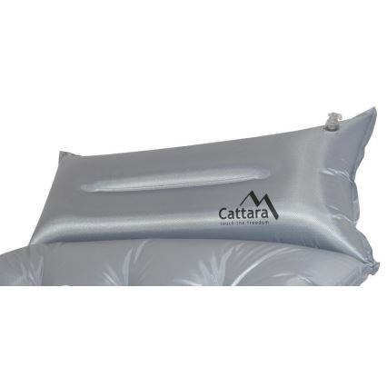 Colchão auto-insuflável com almofada 180x66 cm cinzento