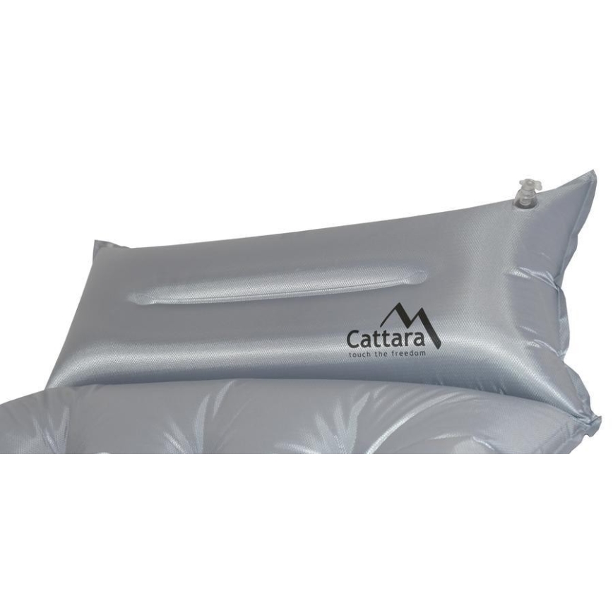 Colchão auto-insuflável com almofada 180x66 cm cinzento