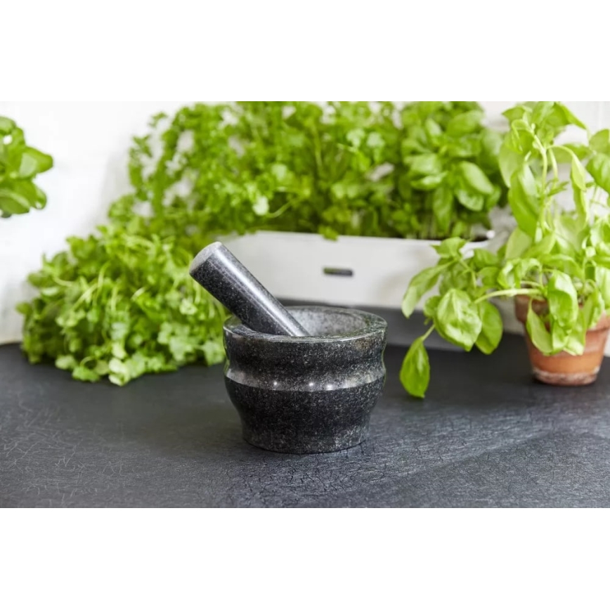 Cole&Mason - Almofariz de granito com pilão GRANITE diâmetro 18 cm granite/preto