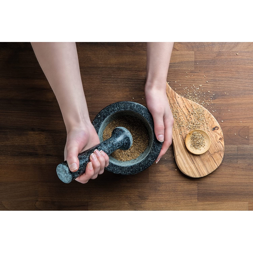 Cole&Mason - Almofariz de granito com pilão GRANITE diâmetro 18 cm granite/preto