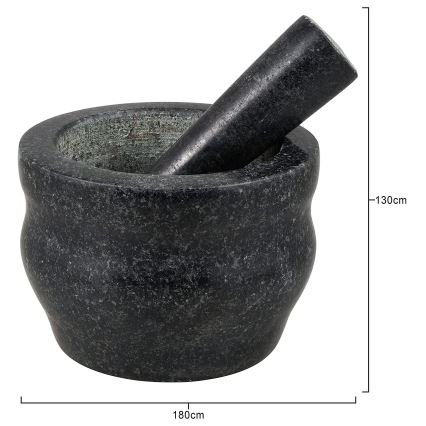 Cole&Mason - Almofariz de granito com pilão GRANITE diâmetro 18 cm granite/preto
