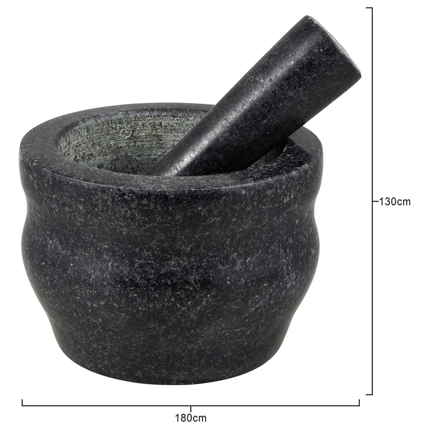 Cole&Mason - Almofariz de granito com pilão GRANITE diâmetro 18 cm granite/preto