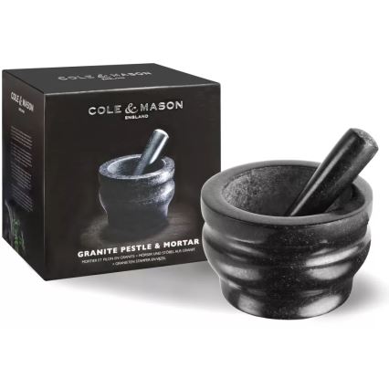 Cole&Mason - Almofariz de granito com pilão GRANITE diâmetro 18 cm granite/preto