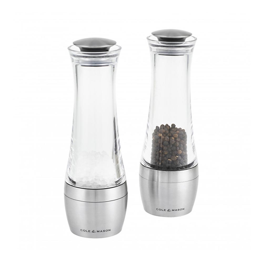 Cole&Mason - Conjunto de moedores de sal grosso e pimenta AMESBURY 2 pçs 19 cm