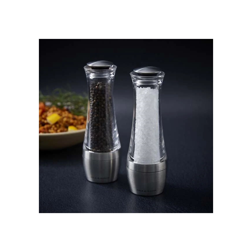 Cole&Mason - Conjunto de moedores de sal grosso e pimenta AMESBURY 2 pçs 19 cm