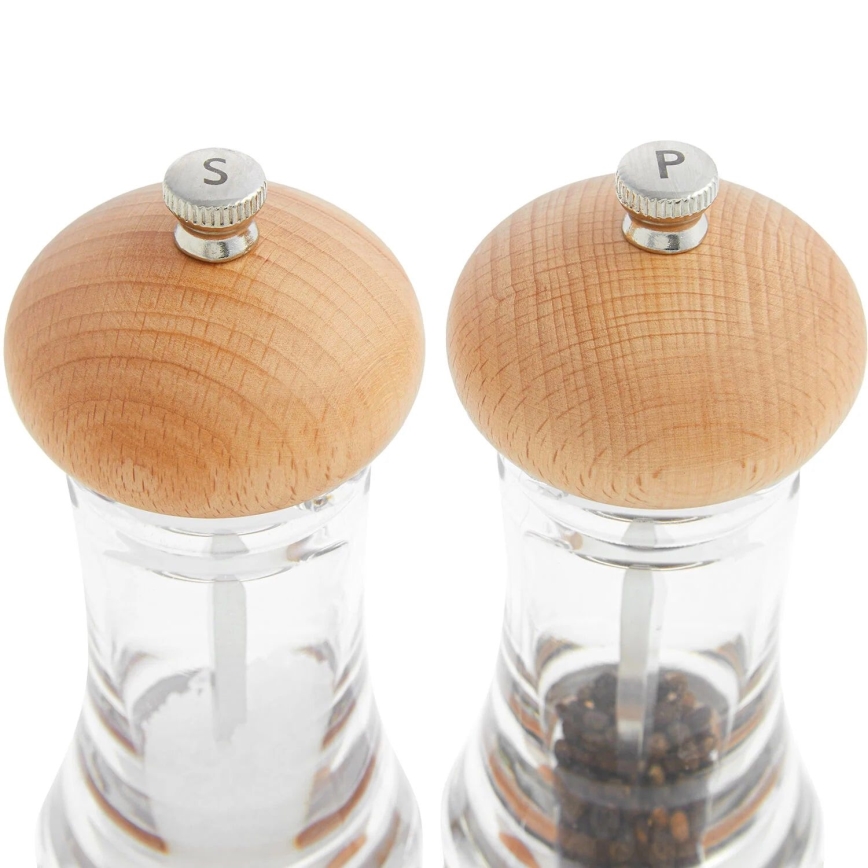 Cole&Mason - Conjunto de moedores de sal grosso e pimenta BASICS 2 pçs faia 16 cm