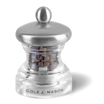 Cole&Mason - Conjunto de moedores de sal grosso e pimenta BUTTON 2 pçs 6,5 cm