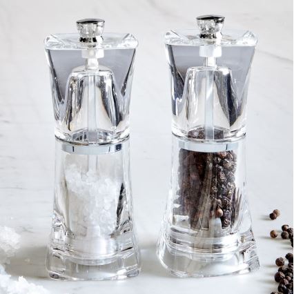 Cole&Mason - Conjunto de moedores de sal grosso e pimenta CRYSTAL 2 pçs 12,5 cm