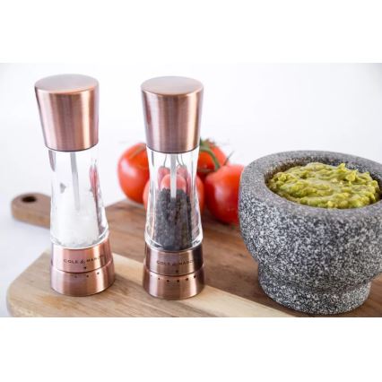 Cole&Mason - Conjunto de moedores de sal grosso e pimenta DERWENT 2 pçs 19 cm cobre