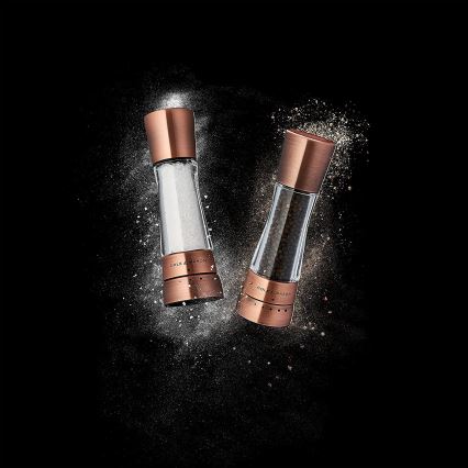 Cole&Mason - Conjunto de moedores de sal grosso e pimenta DERWENT 2 pçs 19 cm cobre