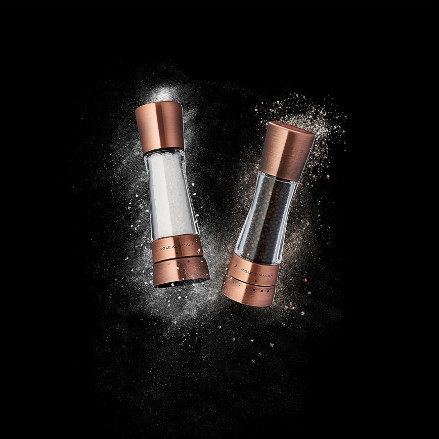 Cole&Mason - Conjunto de moedores de sal grosso e pimenta DERWENT 2 pçs 19 cm cobre