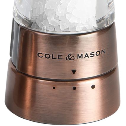 Cole&Mason - Conjunto de moedores de sal grosso e pimenta DERWENT 2 pçs 19 cm cobre