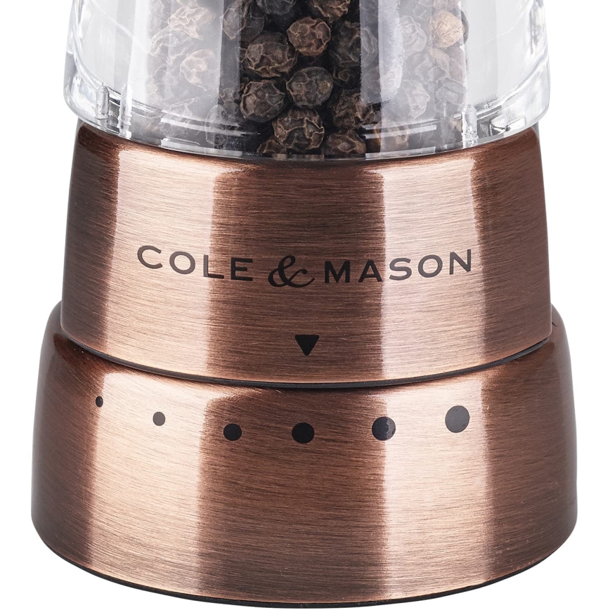 Cole&Mason - Conjunto de moedores de sal grosso e pimenta DERWENT 2 pçs 19 cm cobre