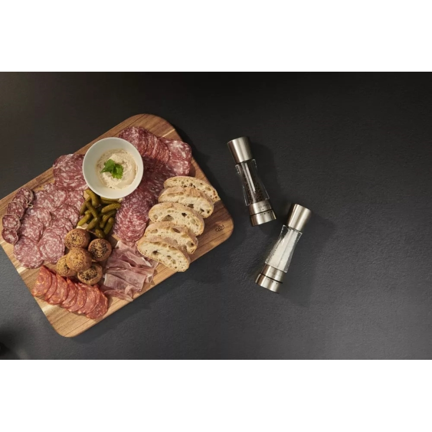 Cole&Mason - Conjunto de moedores de sal grosso e pimenta DERWENT 2 pçs 19 cm cromado brilhante
