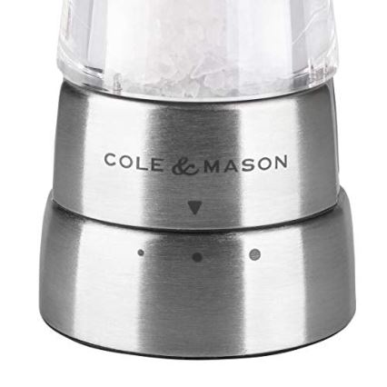 Cole&Mason - Conjunto de moedores de sal grosso e pimenta DERWENT 2 pçs 19 cm cromado brilhante